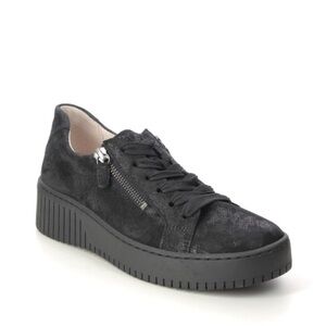Gabor Wolf - Black Suede Sneakers Sz 38